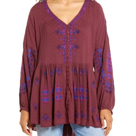 Free People Arianna Tunic in Plum - Picture 1 of 8